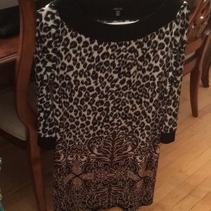 Leopard print Rafaella shift dress, stretchy